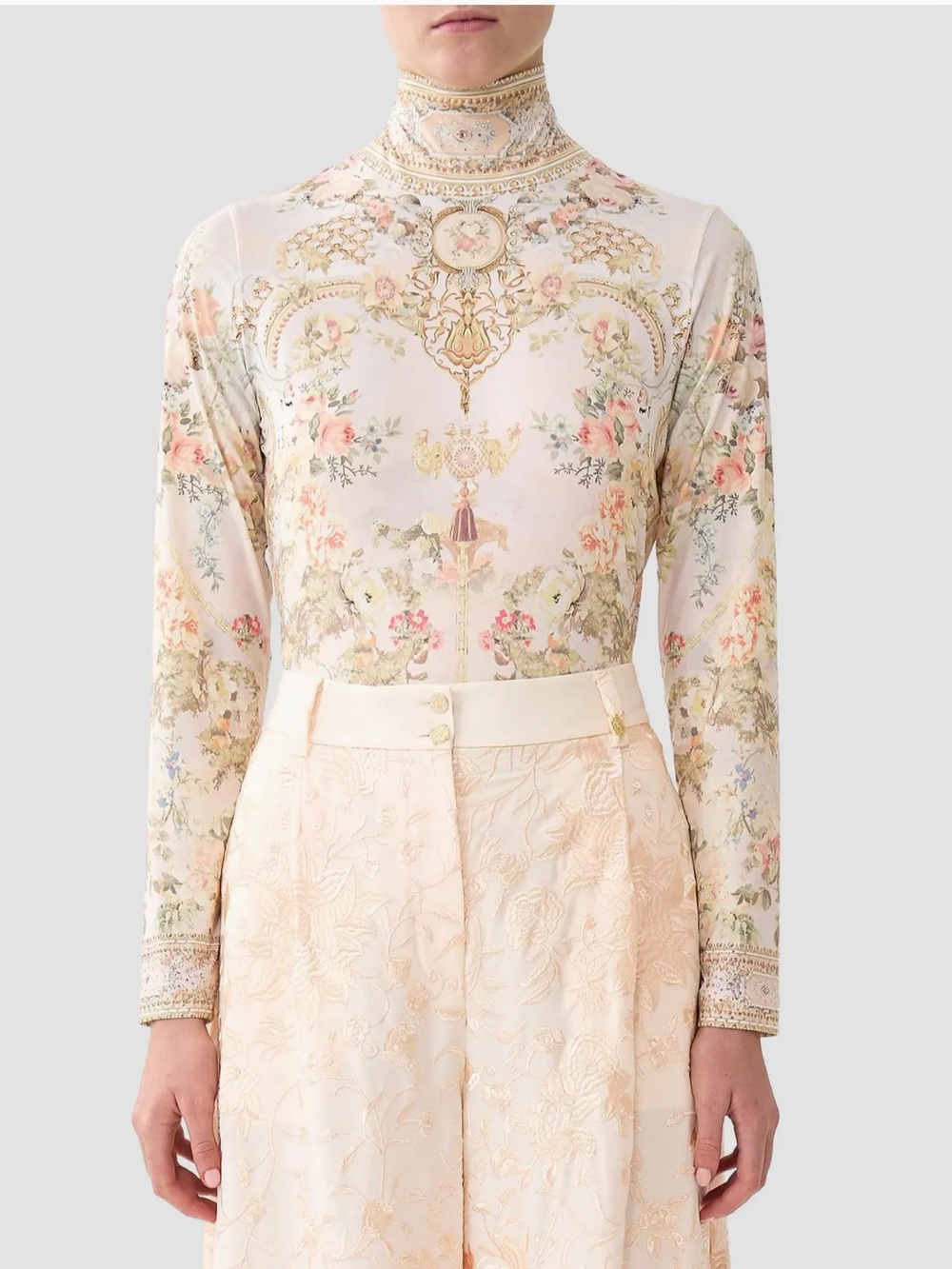 NWT Camilla

Floral Turtleneck Jersey Long-Sleeve Top - Picture 4 of 8